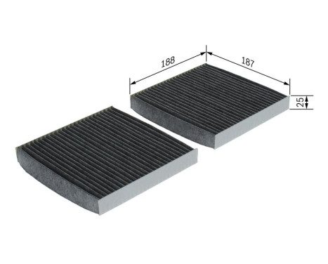 Filter, kupéventilation R2542 Bosch, bild 5