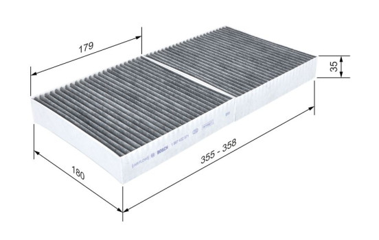 Filter, kupéventilation R2571 Bosch, bild 5