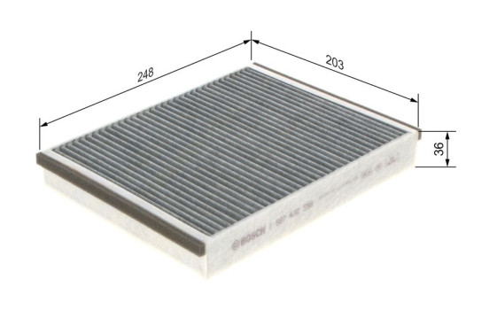 Filter, kupéventilation R2598 Bosch, bild 5