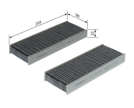 Filter, kupéventilation R5525 Bosch, bild 9