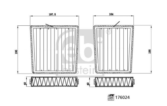 Filtersats, kabinfilter 176024 FEBI, bild 3