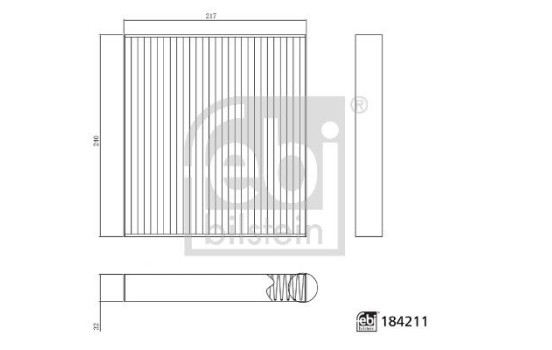 Hyttfilter 184211 FEBI, bild 3