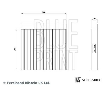Hyttfilter ADBP250081 Blue Print, bild 3