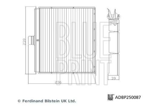 Hyttfilter ADBP250087 Blue Print
