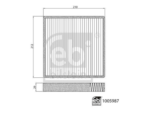Invändigt filter 1005987 FEBI