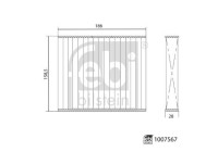 Invändigt filter 1007567 FEBI