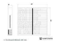 Invändigt filter ADBP250058 Blue Print