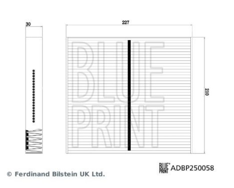 Invändigt filter ADBP250058 Blue Print, bild 3