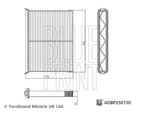 Invändigt filter ADBP250150 Blue Print