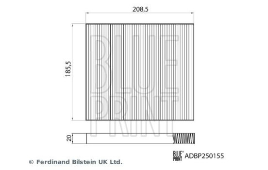 Invändigt filter ADBP250155 Blue Print, bild 3