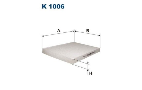 Invändigt filter K 1006 Filtron
