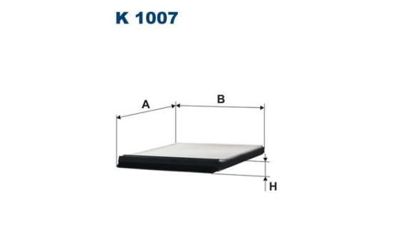 Invändigt filter K 1007 Filtron