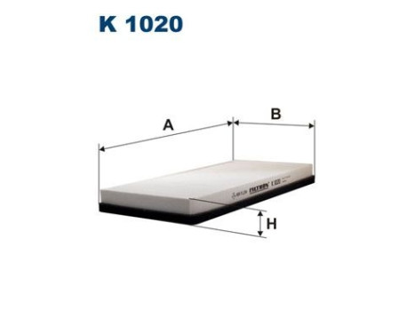 Invändigt filter K 1020 Filtron