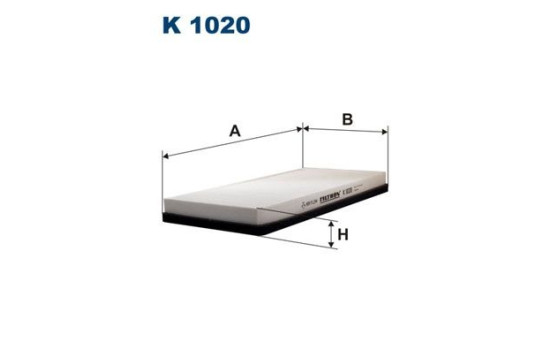 Invändigt filter K 1020 Filtron