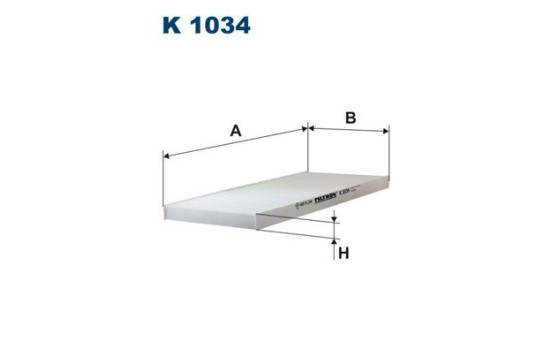 Invändigt filter K 1034 Filtron