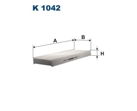Invändigt filter K 1042 Filtron