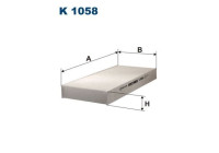 Invändigt filter K 1058 Filtron