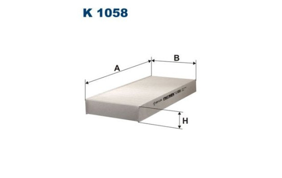 Invändigt filter K 1058 Filtron