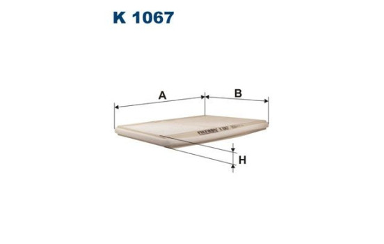 Invändigt filter K 1067 Filtron