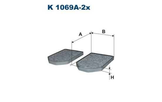 Invändigt filter K 1069A-2x Filtron