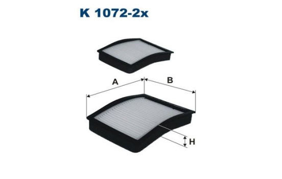 Invändigt filter K 1072-2x Filtron
