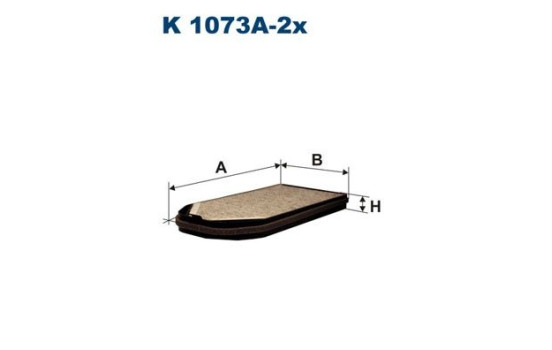 Invändigt filter K 1073A-2x Filtron