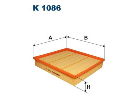 Invändigt filter K 1086 Filtron