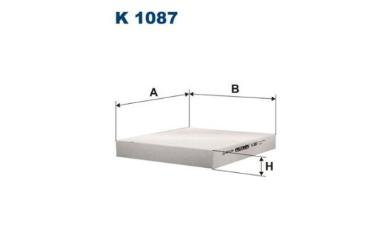 Invändigt filter K 1087 Filtron