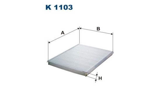 Invändigt filter K 1103 Filtron