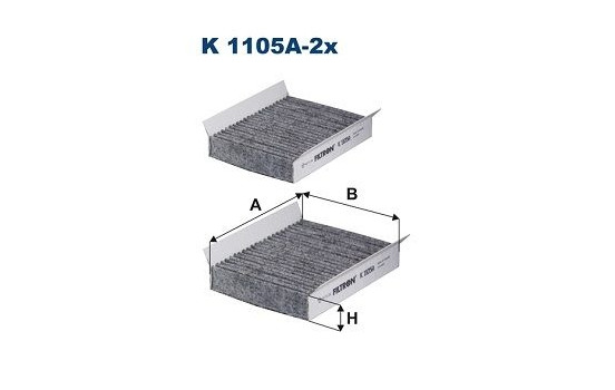 Invändigt filter K 1105A-2x Filtron