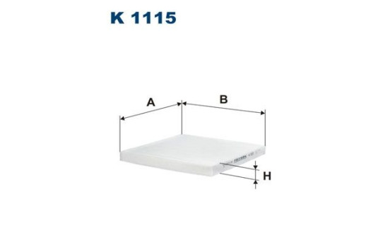 Invändigt filter K 1115 Filtron