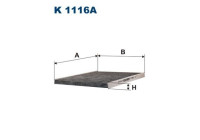 Invändigt filter K 1116A Filtron