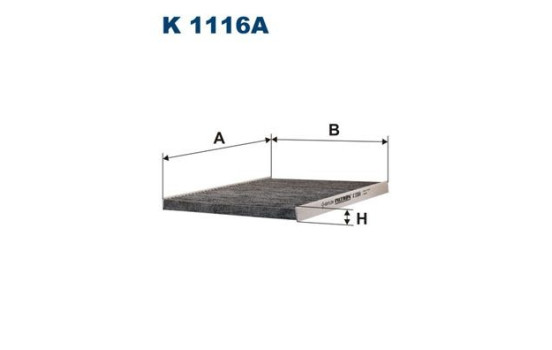 Invändigt filter K 1116A Filtron