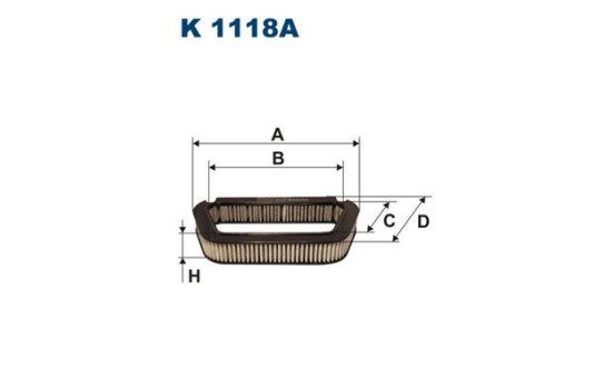 Invändigt filter K 1118A Filtron