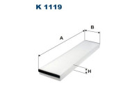 Invändigt filter K 1119 Filtron