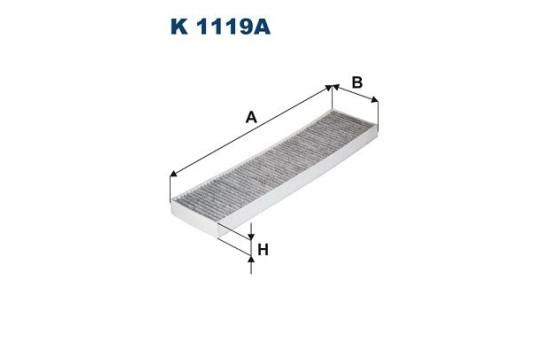 Invändigt filter K 1119A Filtron
