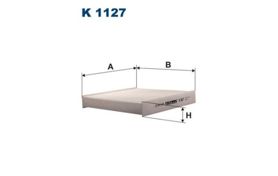 Invändigt filter K 1127 Filtron