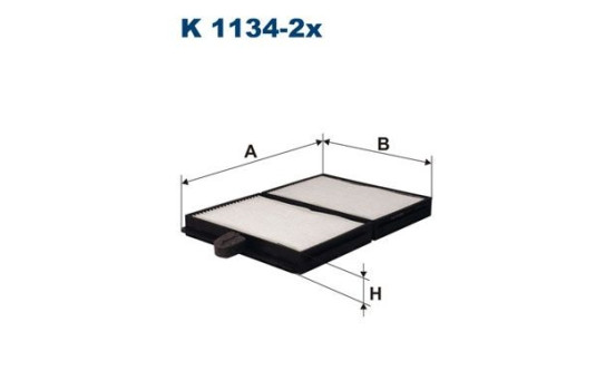 Invändigt filter K 1134-2x Filtron