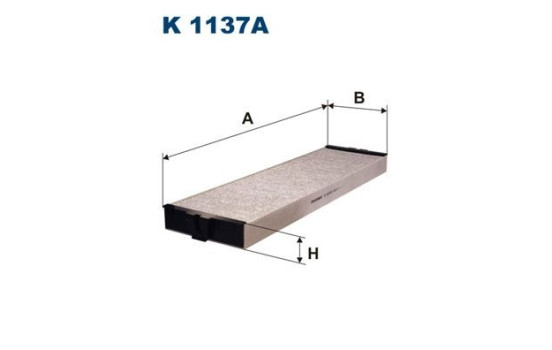 Invändigt filter K 1137A Filtron