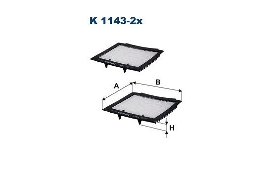 Invändigt filter K 1143-2x Filtron