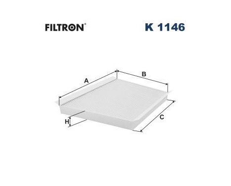 Invändigt filter K 1146 Filtron