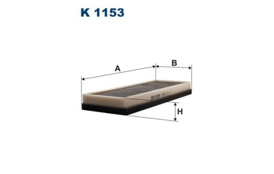 Invändigt filter K 1153 Filtron
