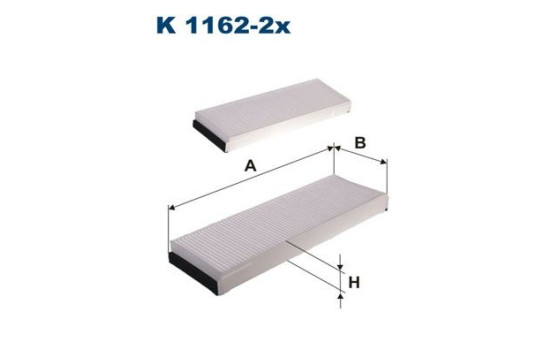 Invändigt filter K 1162-2x Filtron
