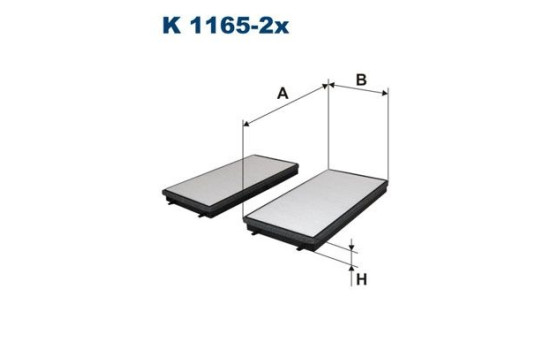 Invändigt filter K 1165-2x Filtron