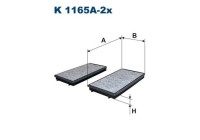 Invändigt filter K 1165A-2x Filtron