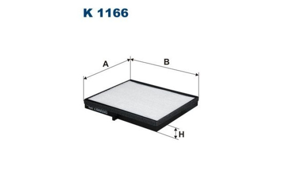 Invändigt filter K 1166 Filtron