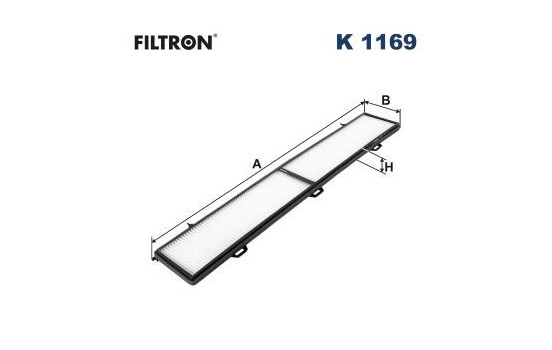 Invändigt filter K 1169 Filtron