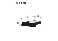 Invändigt filter K 1170 Filtron