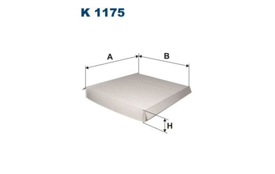 Invändigt filter K 1175 Filtron