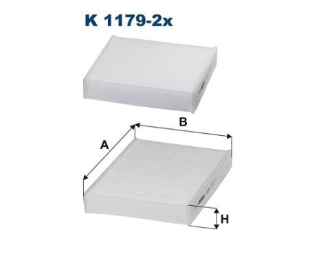 Invändigt filter K 1179-2x Filtron